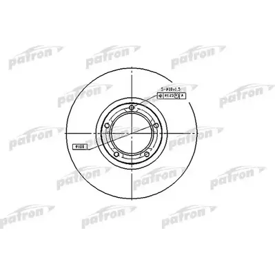Диск тормозной передний FORD: TRANSIT C бортовой платформой 85-92, PATRON PBD1653