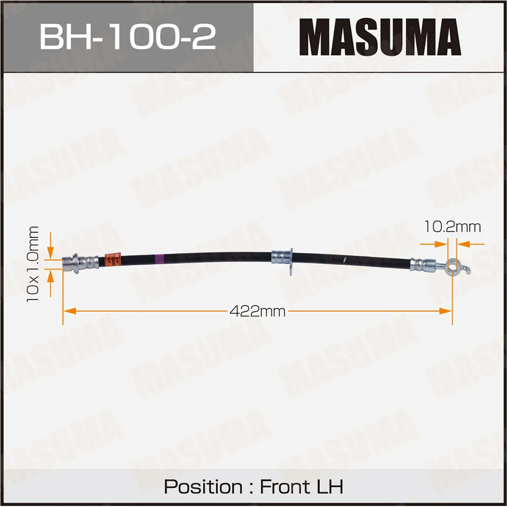 Шланг тормозной передний L TOYOTA LITEACE MASUMA BH-100-2