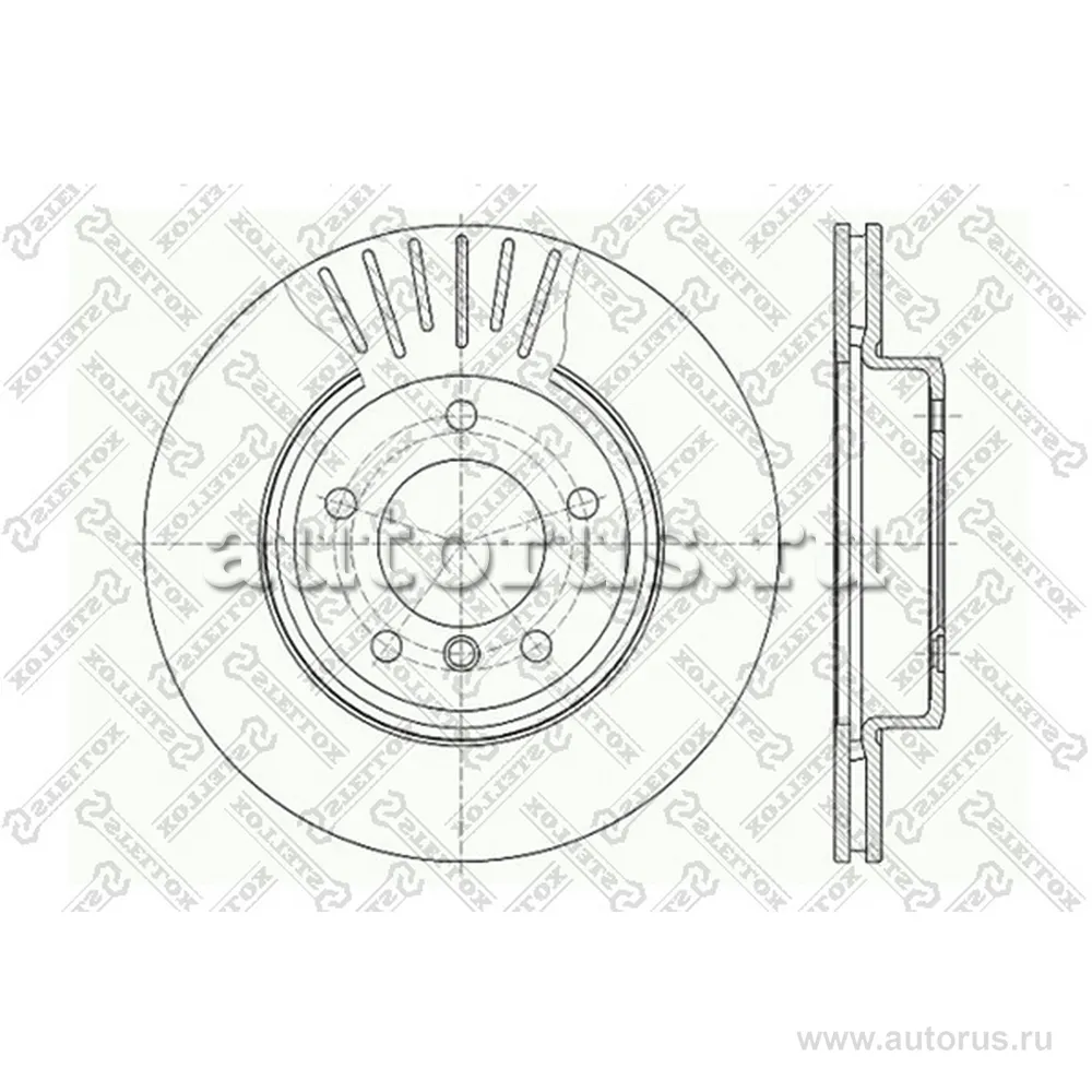 Диск тормозной передний BMW E46 3 2.5-2.0D M42/M47/M52/M54 98> STELLOX 60201540V_SX