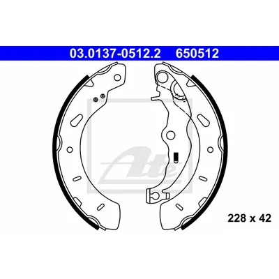 Колодки тормозные барабанные ATE 03.0137-0512.2