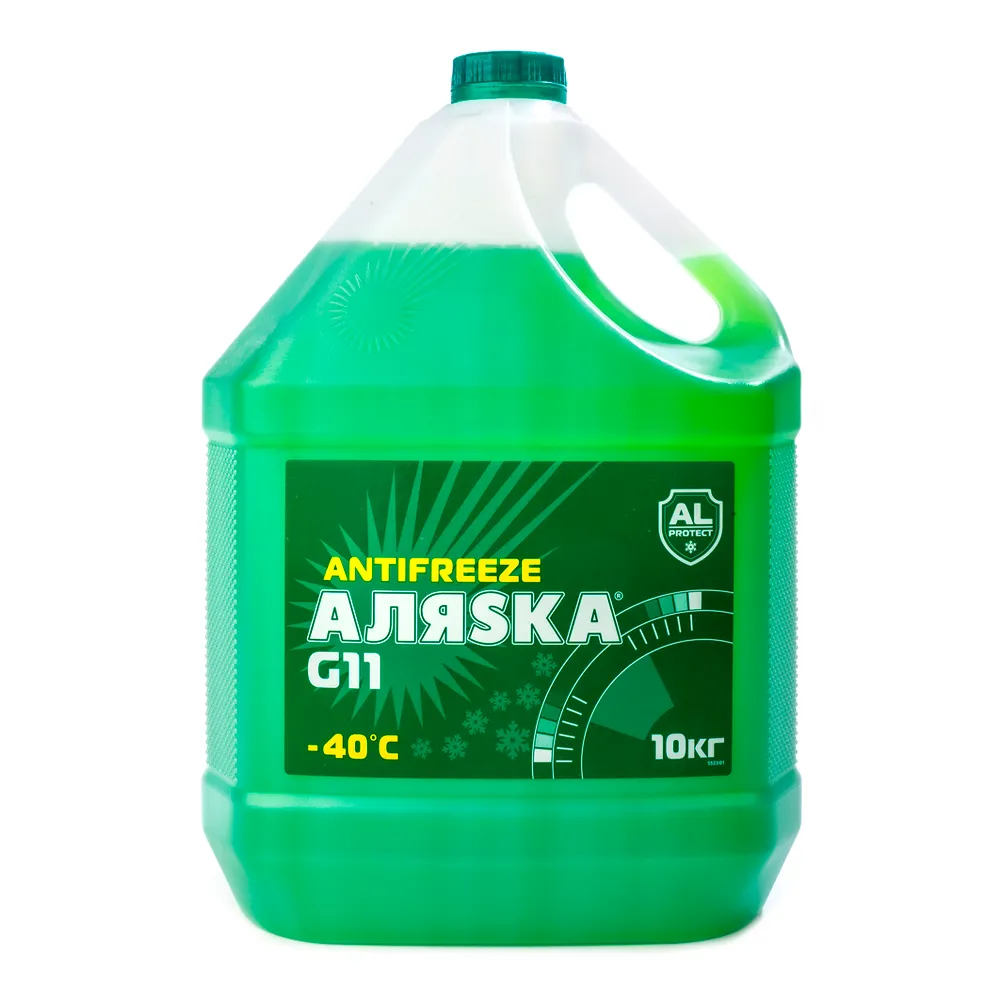 Антифриз Аляска Antifreeze G11 готовый -40C зеленый 10 л 5523