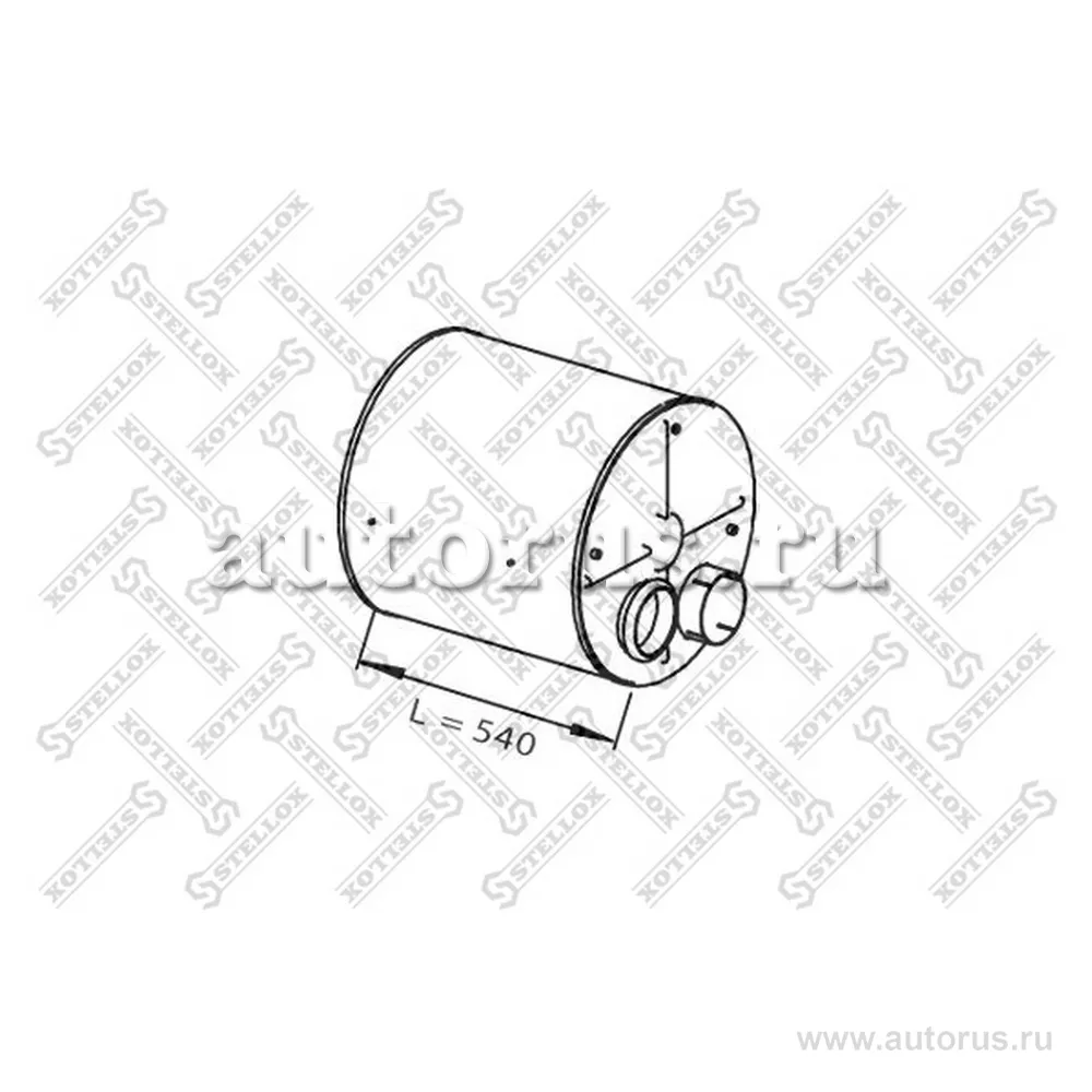 Резонатор (бочка) глушителя DAF CF75/85, XF95/105 STELLOX 82-03087-SX