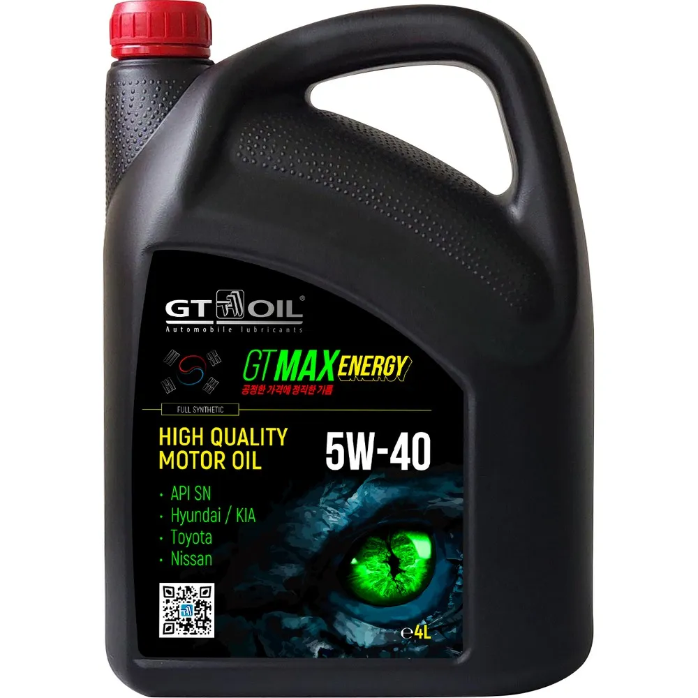 Масло моторное GT OIL Max Energy 5W-40 синтетическое 4 л 8809059410646
