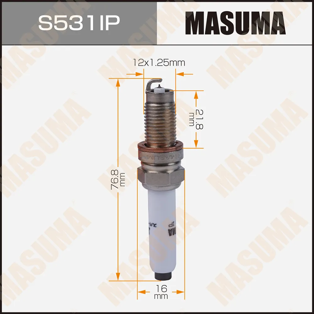 Свеча зажигания IRIDIUM+PLATINUM (PZKER7B8EGS) VAG MASUMA S531IP