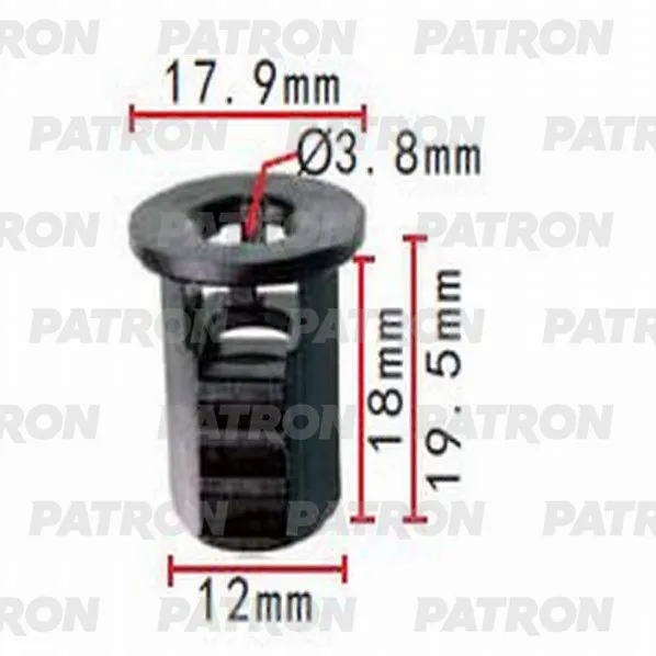 Фиксатор пластиковый TOYOTA применяемость: вставка под саморез PATRON P371373