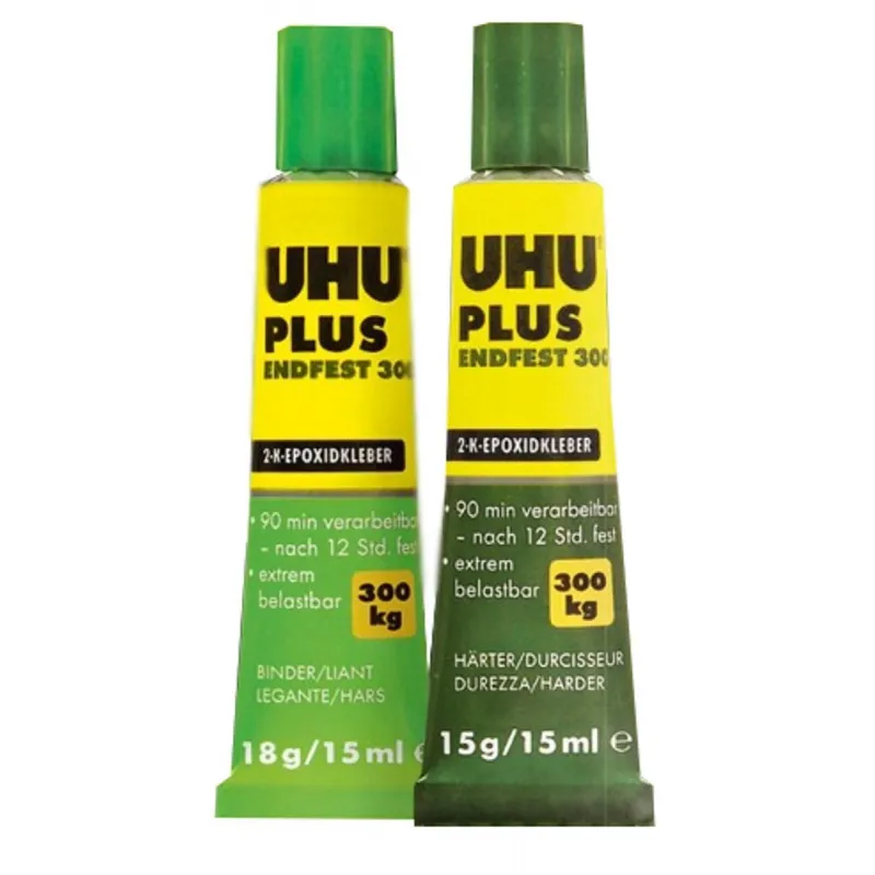 Клей UHU PLUS ENDFEST 300 универсальный эпоксидный,2х15мл (45640) 1296381