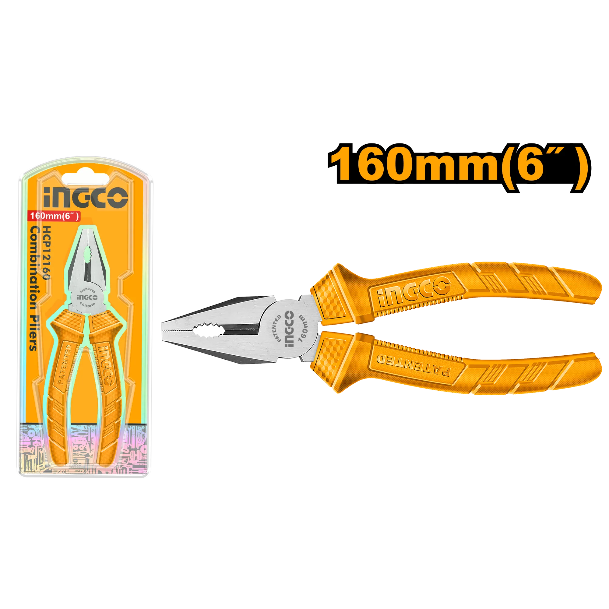 Плоскогубцы комбинированные 160 мм INGCO HCP12160