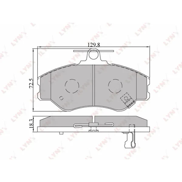 Колодки тормозные передние HYUNDAI Porter >04/H100 93-00/H1 97> LYNXauto BD-3604