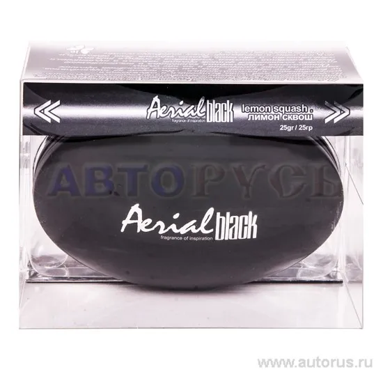 Ароматизатор Aerial Black гелевый футляр плоский лимонный сквош FKVJP ABI-62
