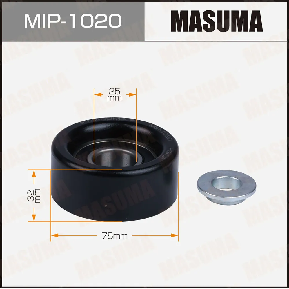 Ролик обводной ремня привода навесного оборудования MASUMA MIP-1020