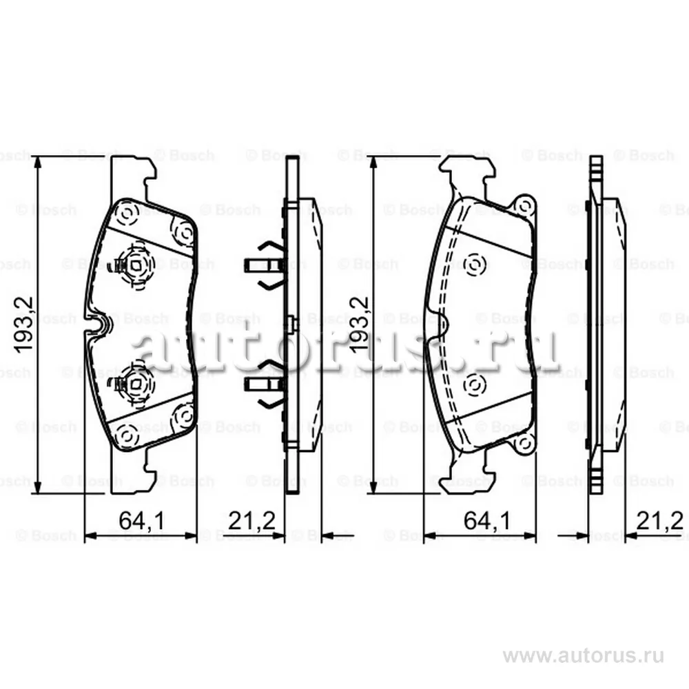 Колодки тормозные дисковые BOSCH 0986494672
