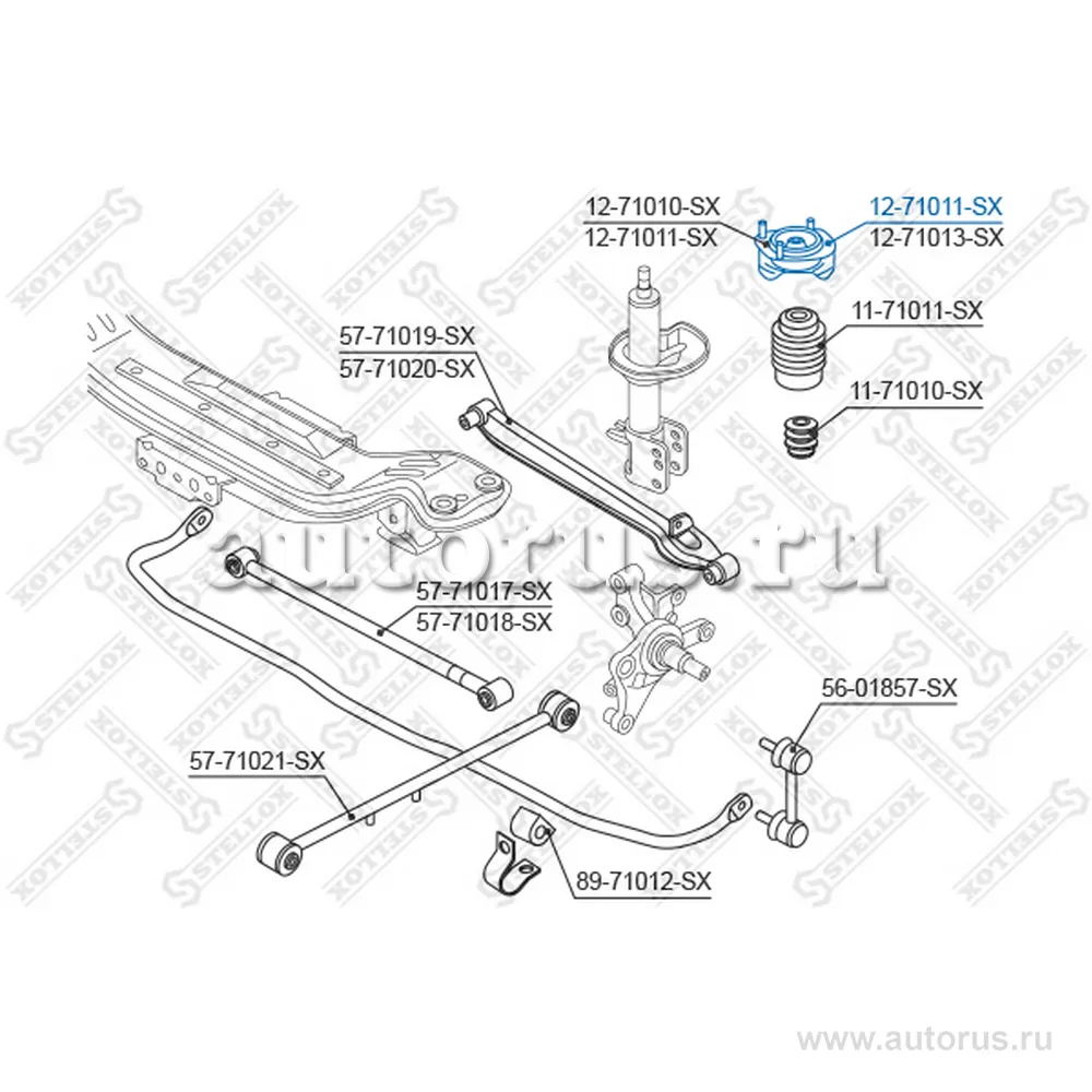 Опора амортизатора зад.п. Mazda 626 1.8 STELLOX 1271011_SX