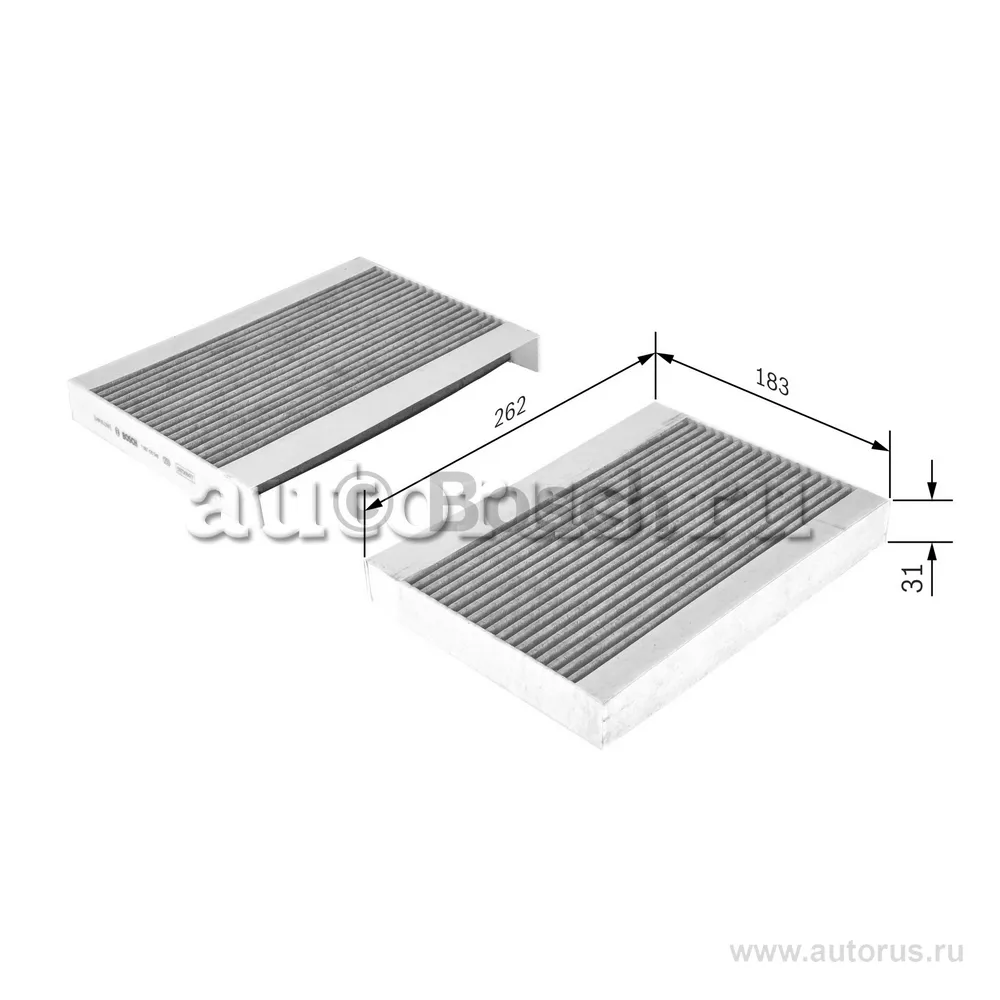 Фильтр салонный (угольный) (компл.2шт) MB W215/W221 BOSCH 1 987 435 546