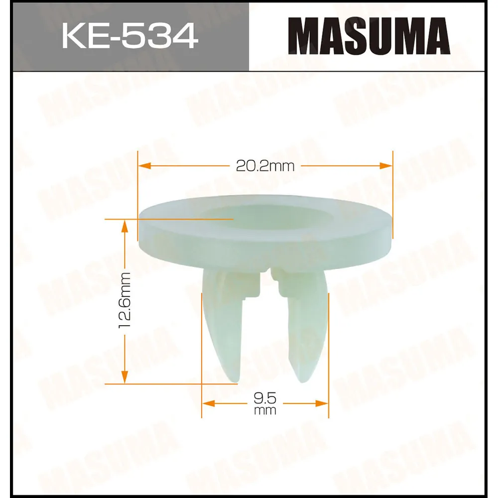 Клипса автомобильная уп.50 MASUMA KE-534
