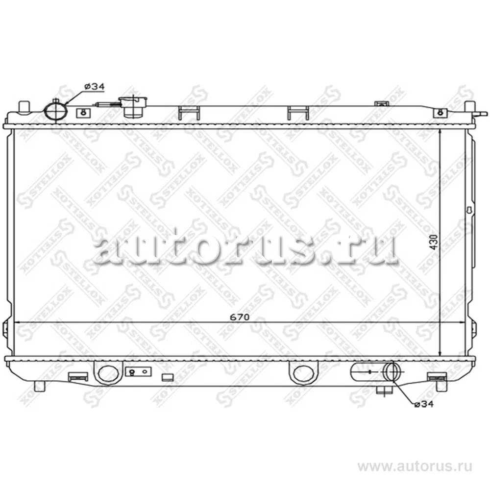 Радиатор системы охлаждения мкпп KIA Carens II 1.6i 16V 03-06/1.8i 16V 02-06 STELLOX 1026486_SX