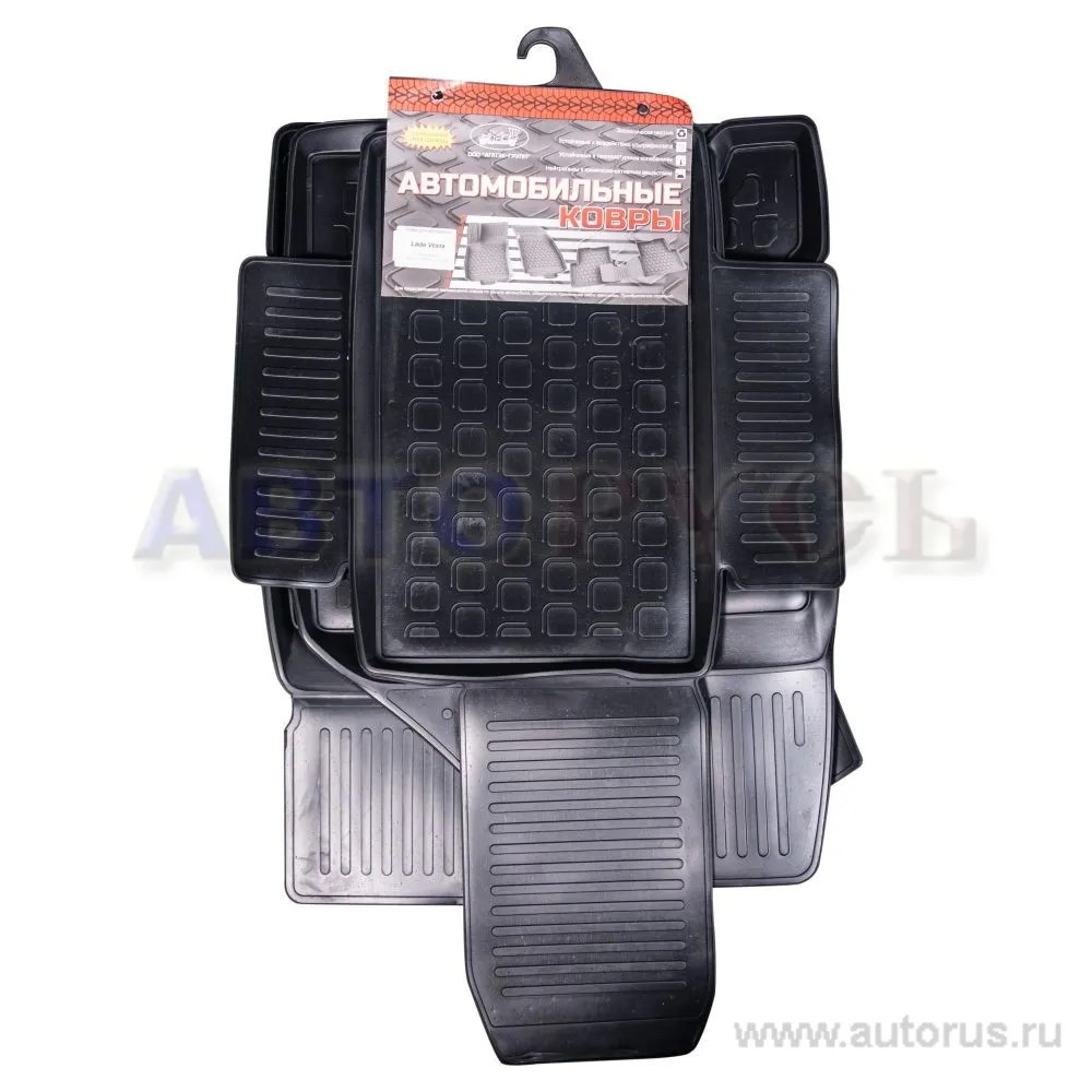 Коврики в салон LADA Vesta полиуретан черный комплект АГАТЭК VSK-00721149