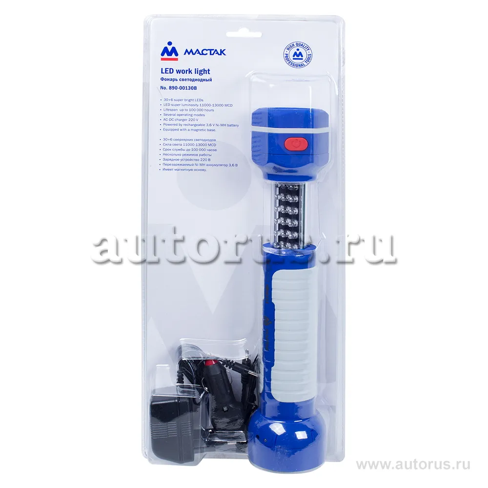 Фонарь светодиодный, 36 элементов, Ni-MH, 3,6 V МАСТАК 890-00130B