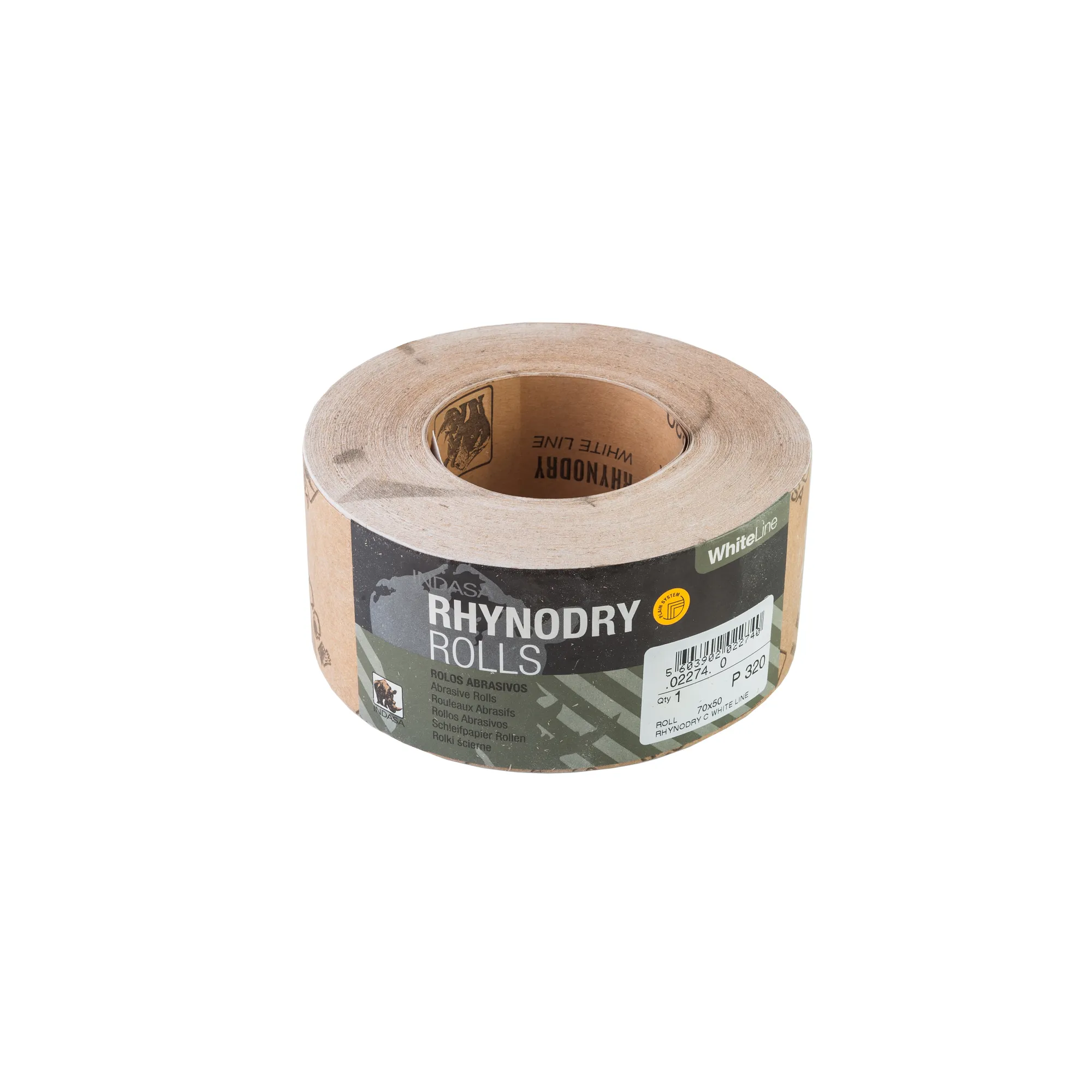 Рулон RHYNODRY 70 мм x50 м Р320 Indasa 02274