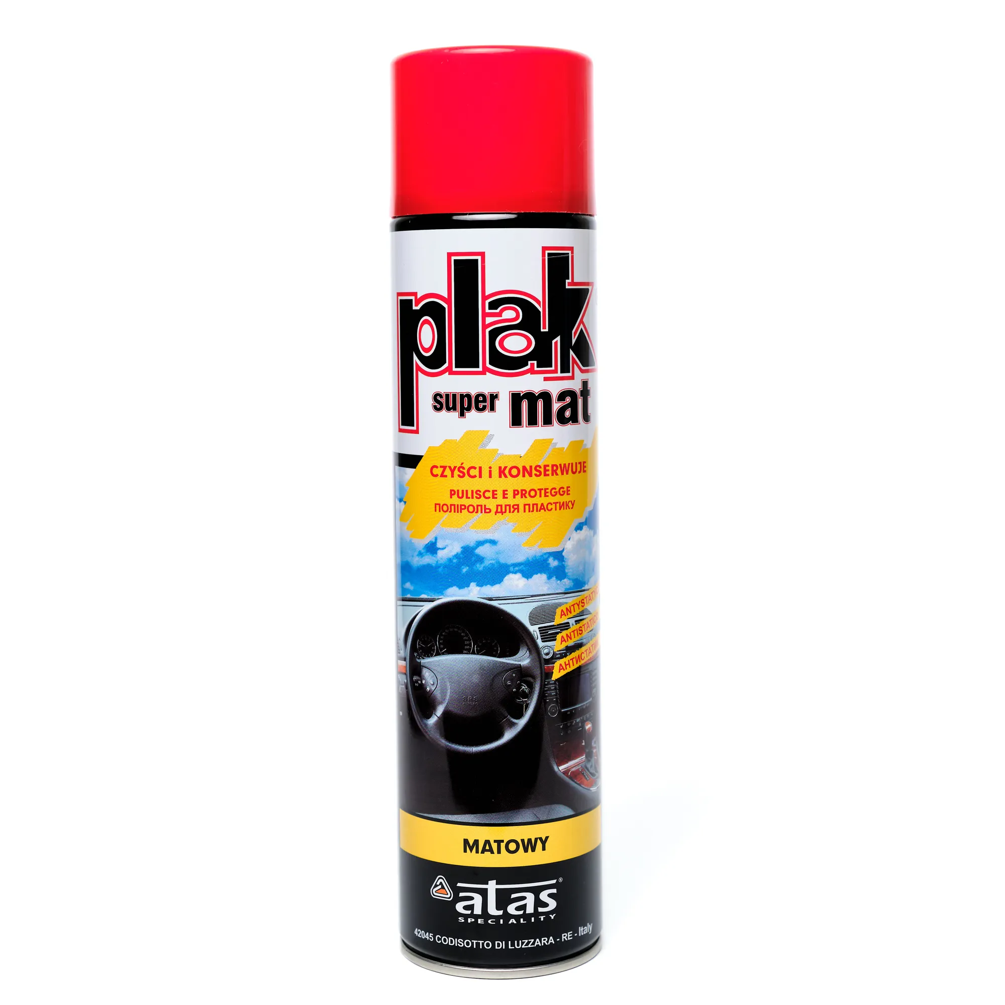 Полироль салона PLAK Super Mat 600 мл (аэр.) Клубника PLAK 5151