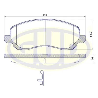К-Т КОЛОДКИ ПЕР MIT OUTLANDER/LANCER/SPACE RUNNER 2.0I 16V/2.4GDI 99- ECO-LINE G.U.D GBP880115