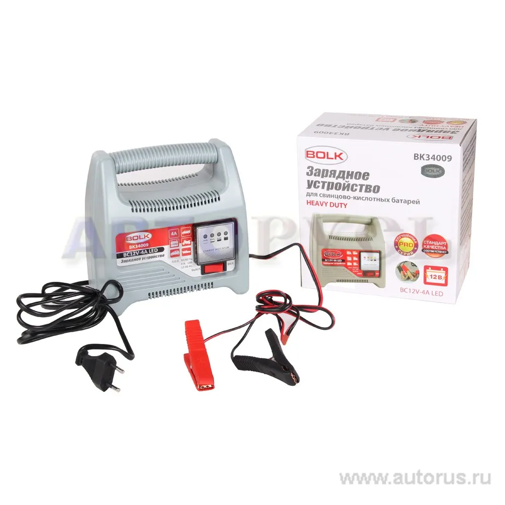 Зарядное устройство 12В 4А 12-60Ач 220В BOLK BC12V-4A LED
