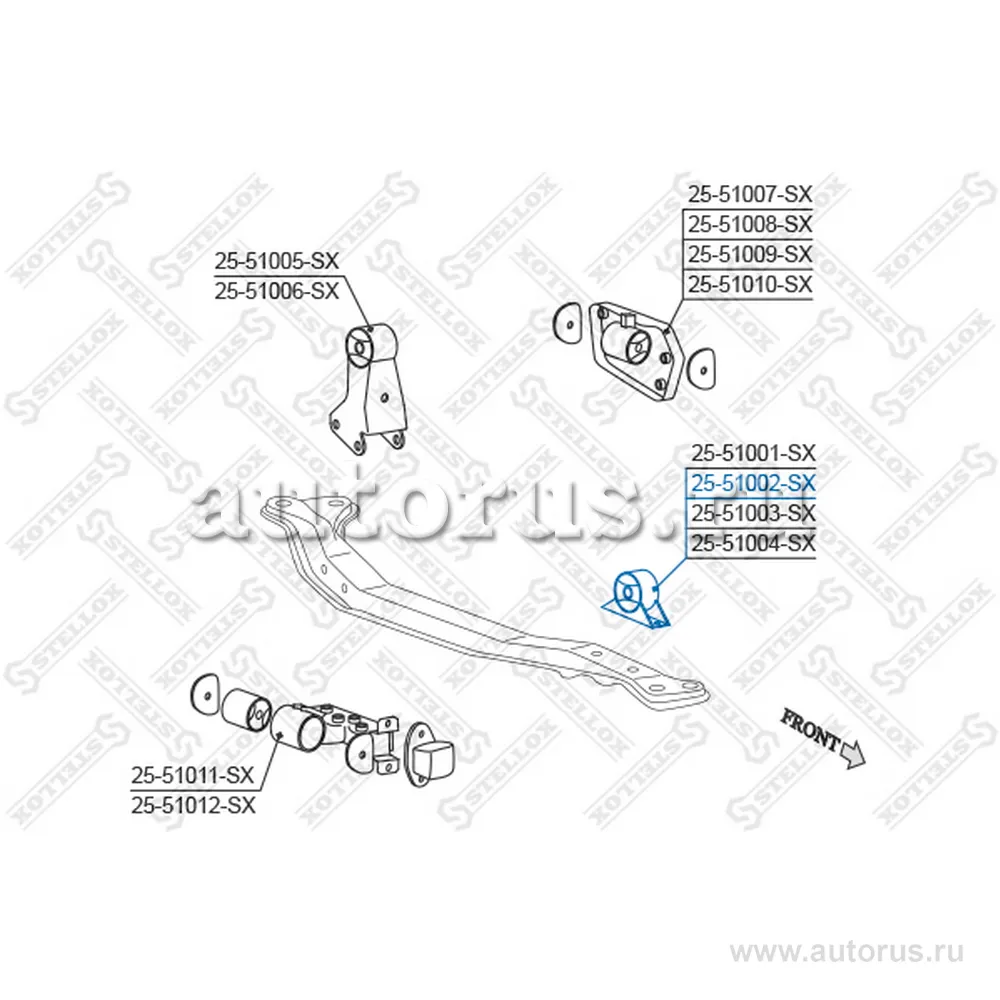 Подушка ДВС пер.Hyundai Accent DOHC 96- STELLOX 2551002_SX