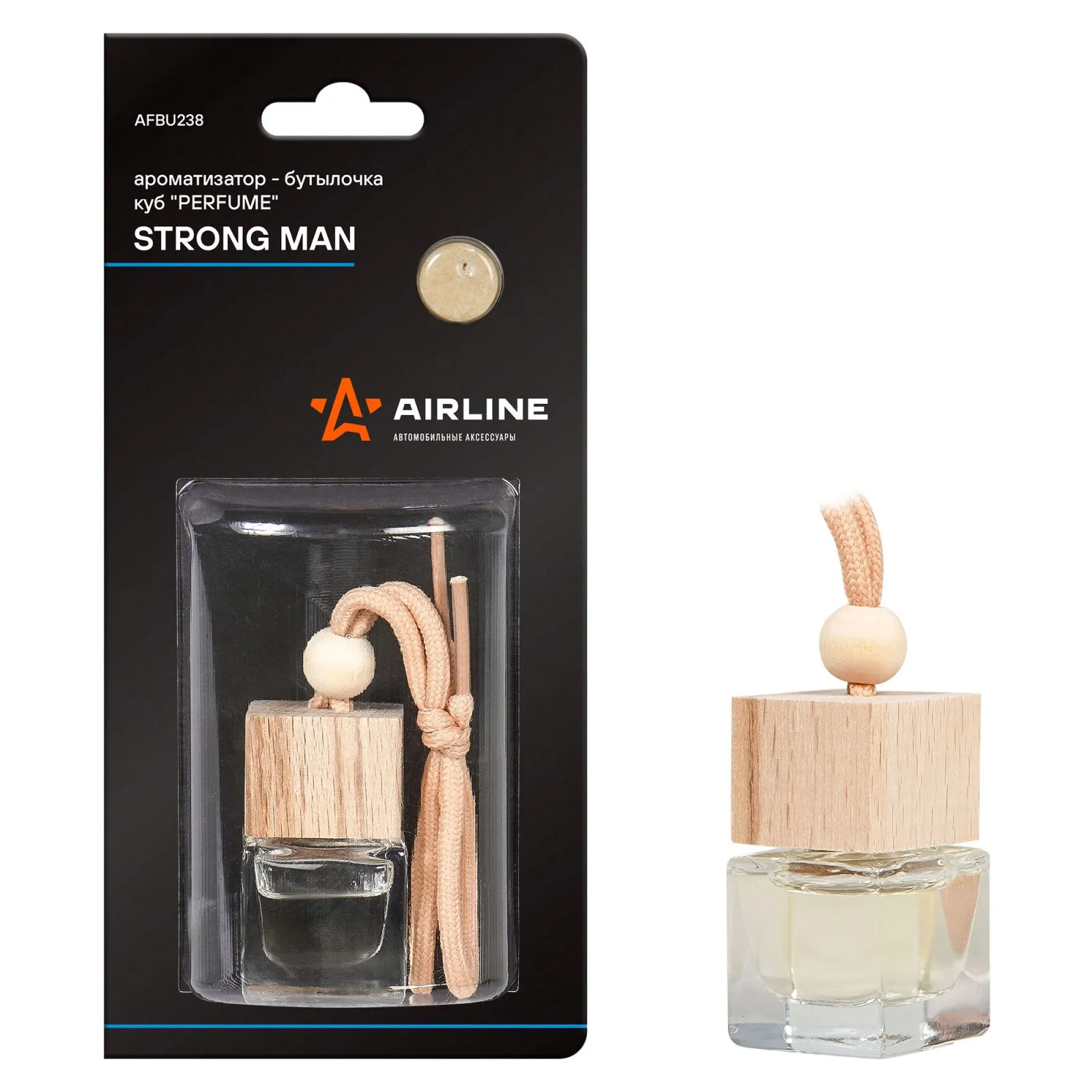 Ароматизатор-бутылочка куб Perfume STRONG MAN AIRLINE AFBU238