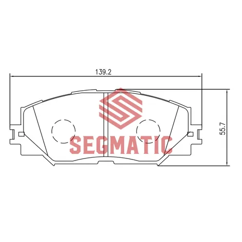 Колодка торм диск пер Toyota Corolla 1.6 2007-; Toyota Corolla 1.6 2007-2012; Toyota Auris 1.6 2007 SEGMATIC SGBP2586