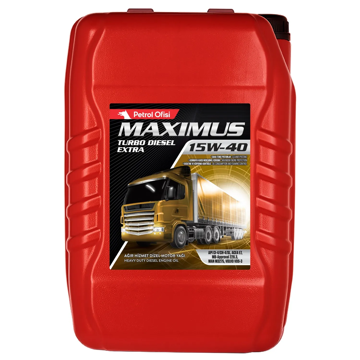 Масло моторное MAXIMUS T.D. EXTRA 15W-40 17,5 кг. Petrol Ofisi 400000514