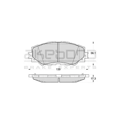 Колодки тормозные перед TOYOTA COROLLA 06- LHD AKEBONO AN742K