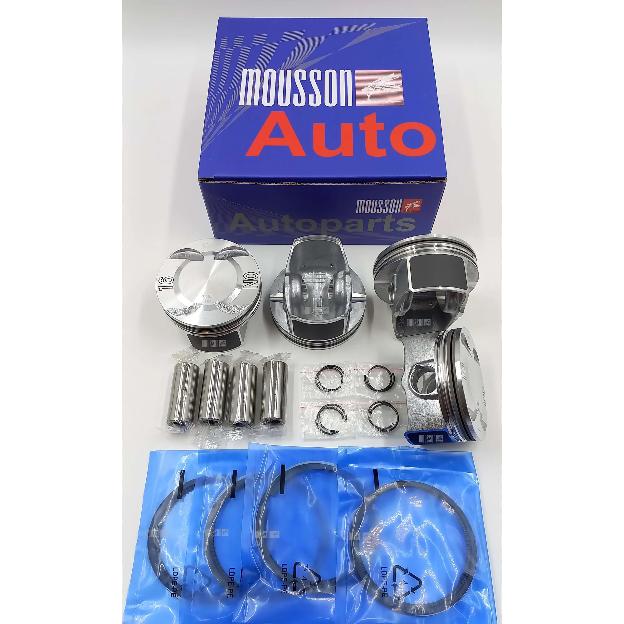 Поршень кольца комплект GM 1,6L A16XER(Z16XER) на 1 цилиндр MOUSSON SPRA16XERSTD