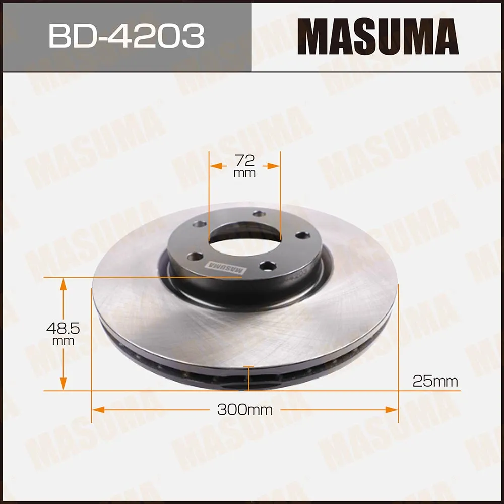 Диск тормозной MASUMA front MAZDA3, MAZDA5 03- уп.2 MASUMA BD4203