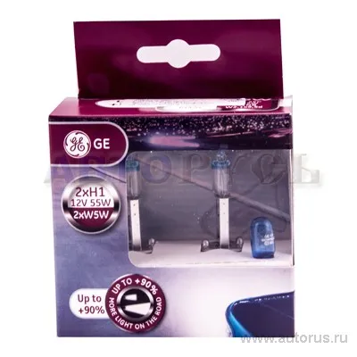 Лампа 12V H1 55W +90% GE Lighting MEGALIGHT ULTRA 2 шт. DUOBOX 99629