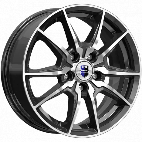 Диск литой R16 6.5J 5x100/67.1 ET40 КИК Адамар Алмаз черный 76985