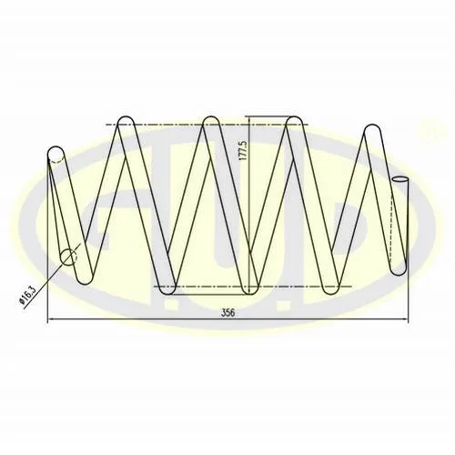 ПРУЖИНА ПЕРЕД VW MULTIVAN T5 03-09 G.U.D GCS095071