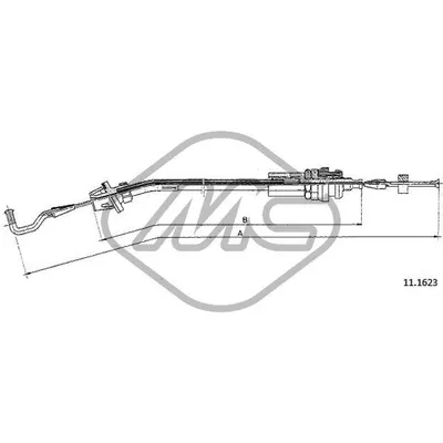 Трос газа 316I Metalcaucho 80685