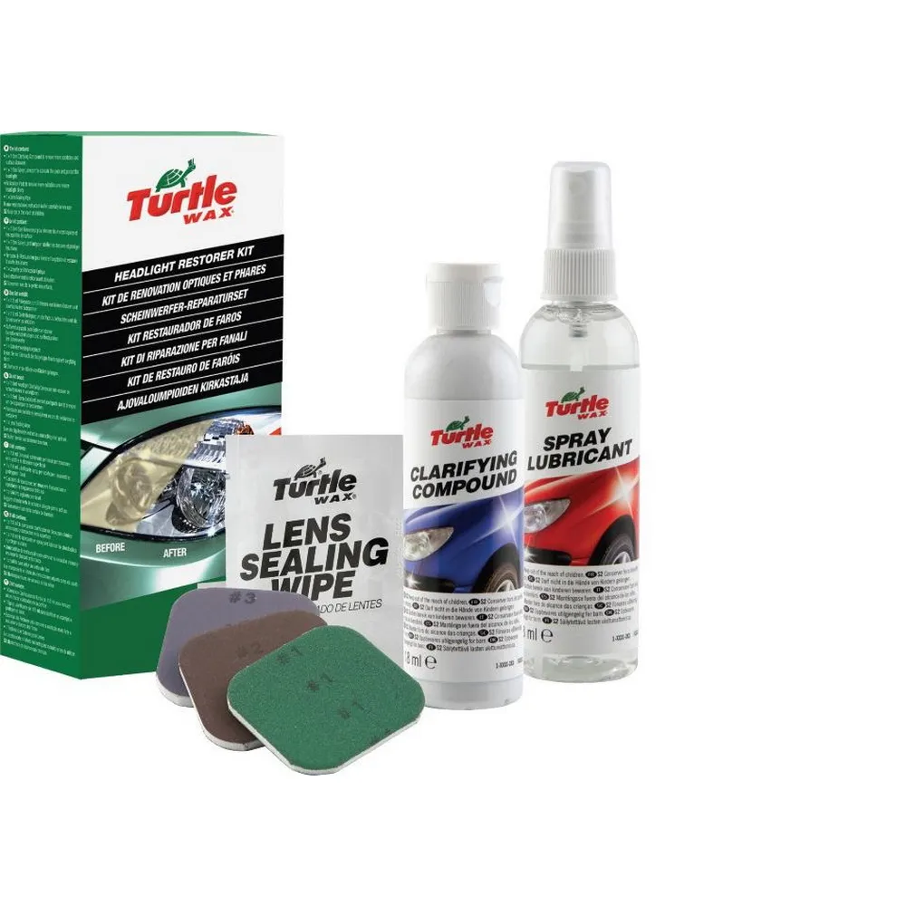 Набор для реставрации автомобильных фар TW 7606 HEADLIGHT LENS RESTORER TURTLE WAX FG7606