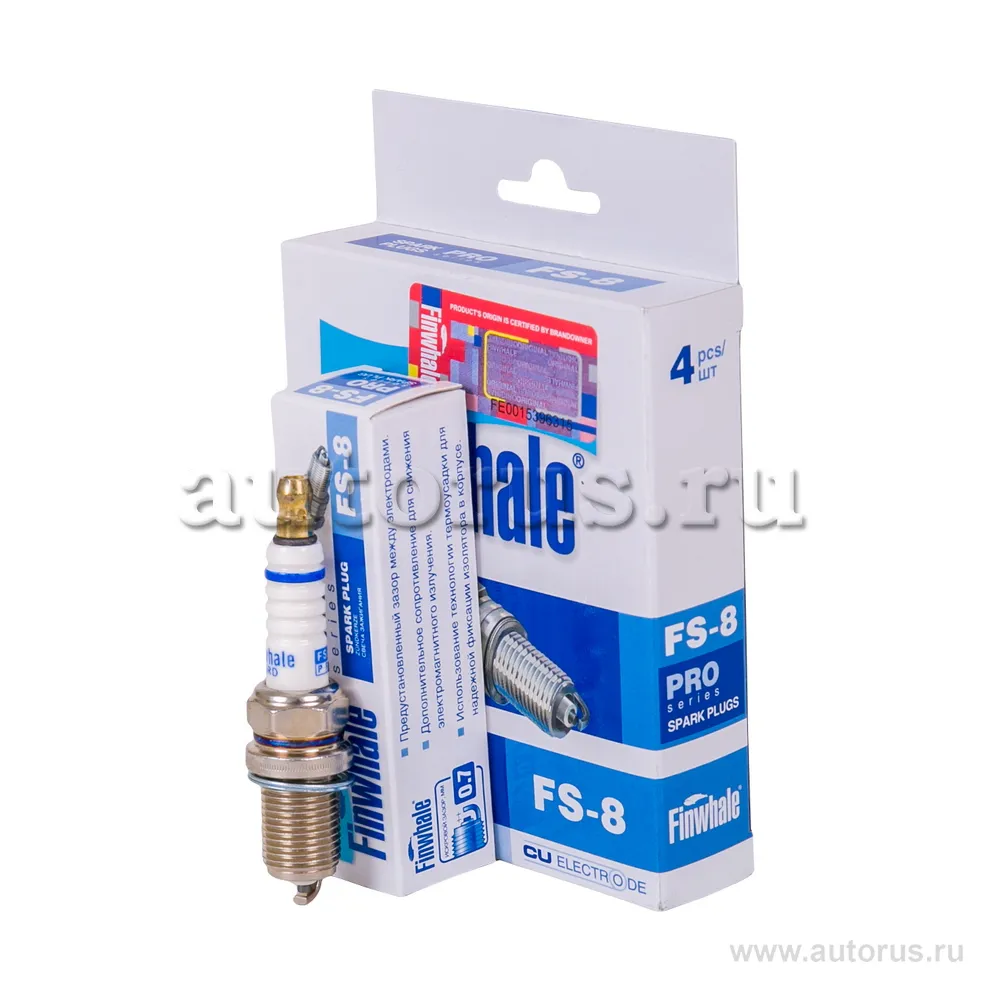 Свечи зажигания (компл 4 шт) LADA (16V) Largus, Largus Cross, Spectra(Иж), Rio FINWHALE FS8