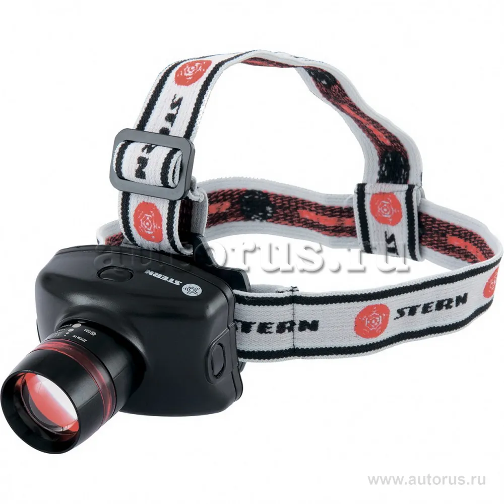 Фонарь наголовный Zoom, 3 W Led CRE Q5, 160Лм, 100 м, 3 режима: 100%-50%-строб, 3xААА Stern 90567 STERN 90567