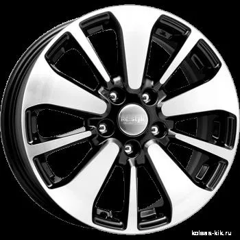 Диск литой R16 6.5J 5x114.3/67.1 ET45 КИК КС688 Black Platinum 64750
