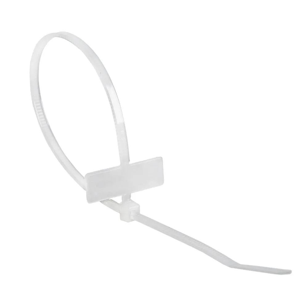 Хомут под маркер nylon 200x2,5 мм 100 шт. белый REXANT 07-0206