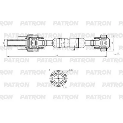 Вал карданный SUZUKI: Grand Vitara 2005-2015, Escudo 2005-2011 PATRON PKR014