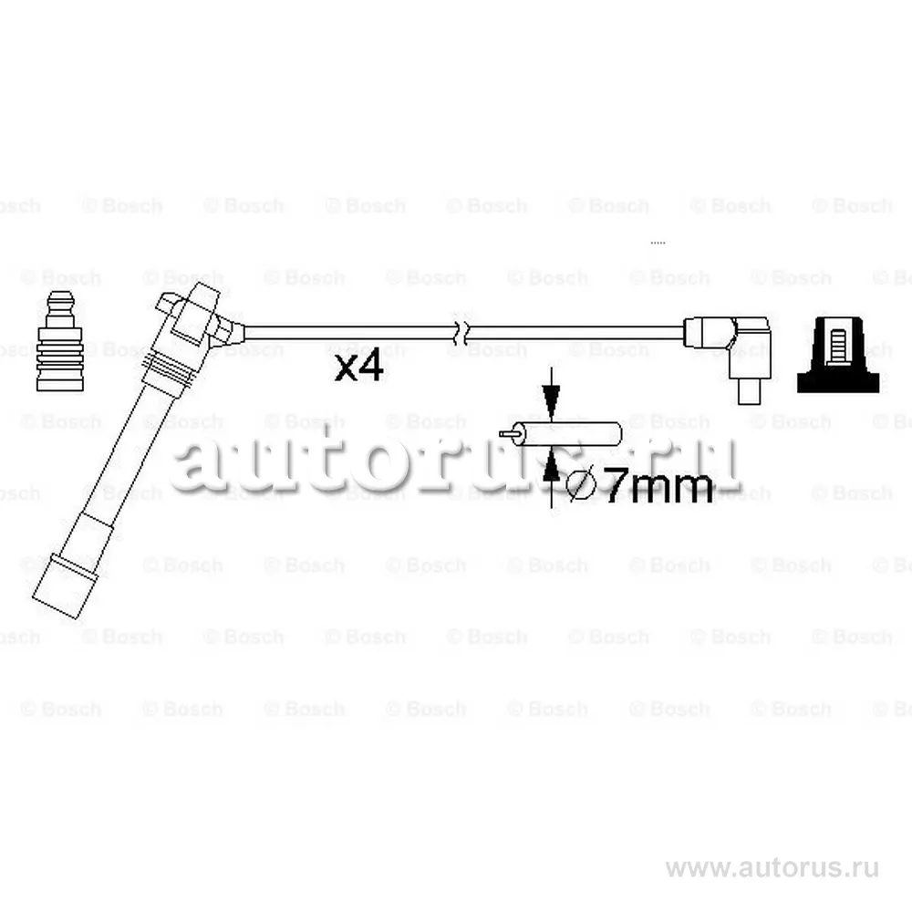 Комплект высоковольтных проводов BOSCH 0986357181