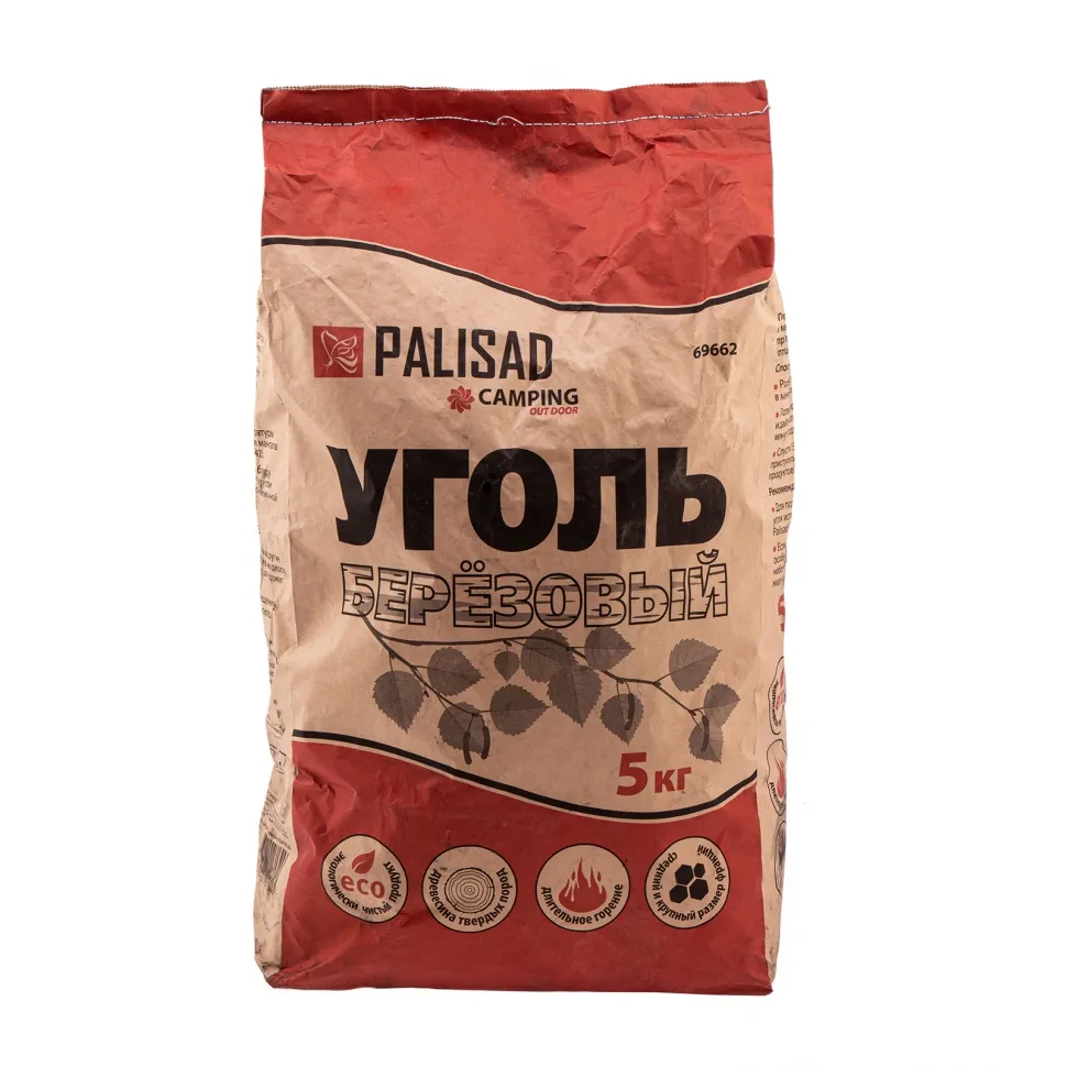 Уголь березовый, 5 кг  Camping Palisad PALISAD 69662