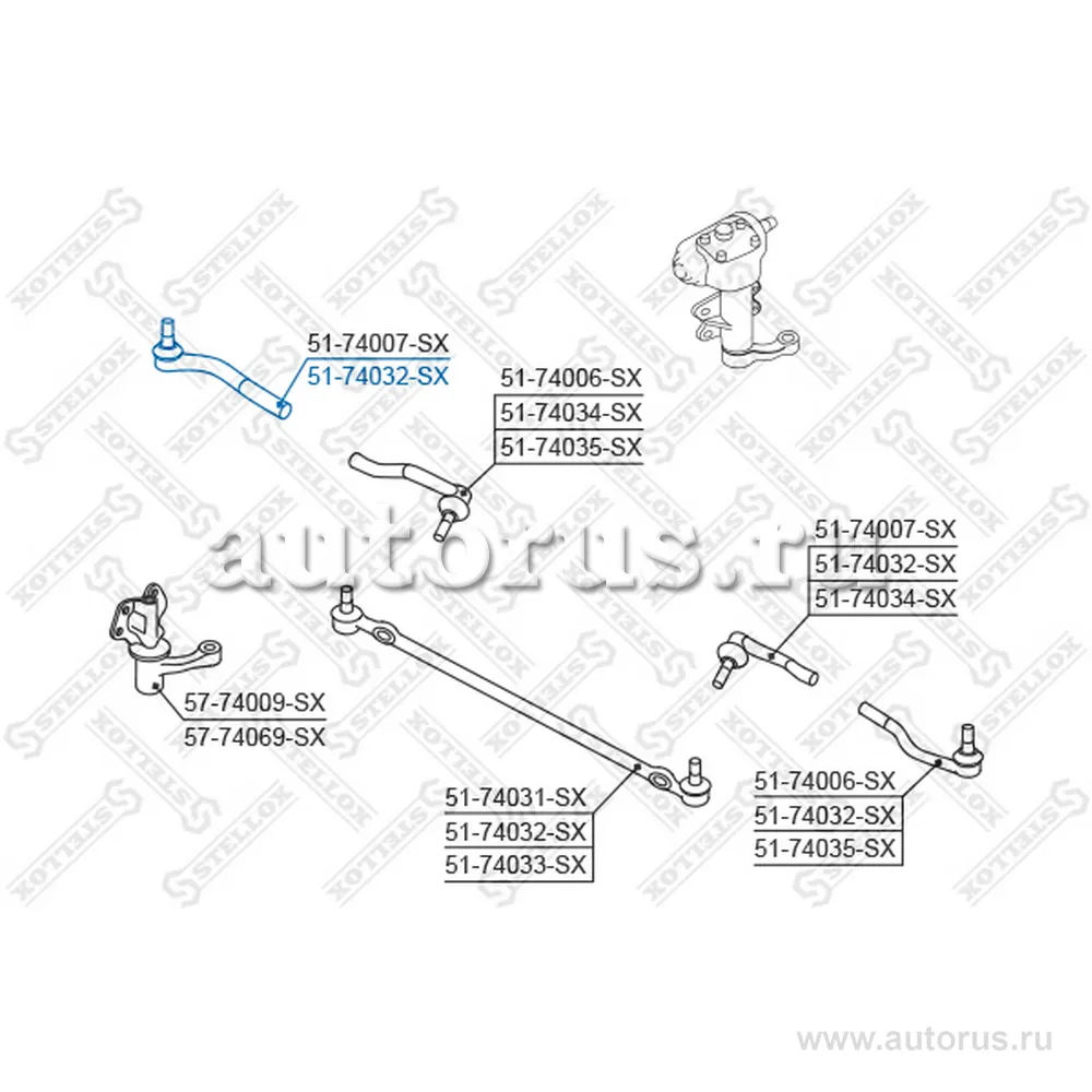 Наконечник рулевой наружный Nissan King STELLOX 5174032_SX