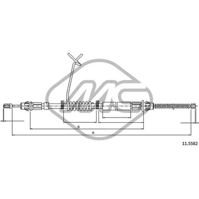 Трос ручника FRD TRANSIT ALL FWD CAB (DRUM BRAKE) SX-LH Metalcaucho 81855
