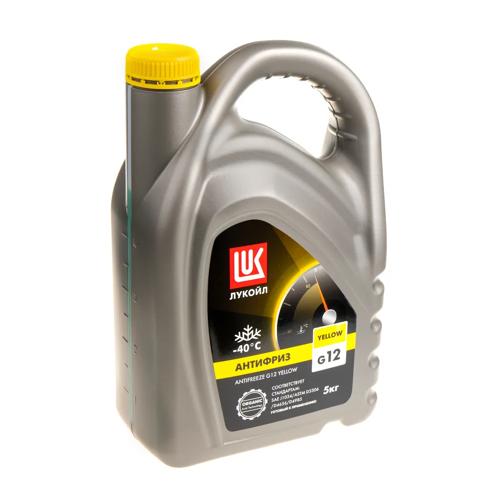 Антифриз Лукойл Yellow G12 готовый -40C желтый 5 кг 227374