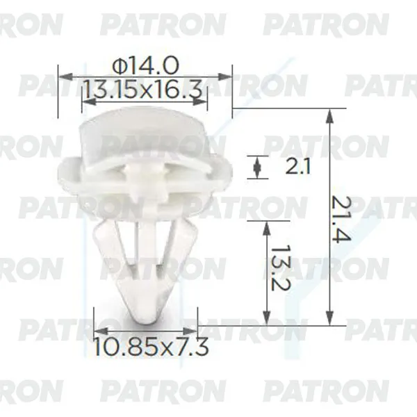 Зажим пластиковый (упаковка 100шт) Audi, Seat, Skoda, Volkswagen при PATRON P37-0291A