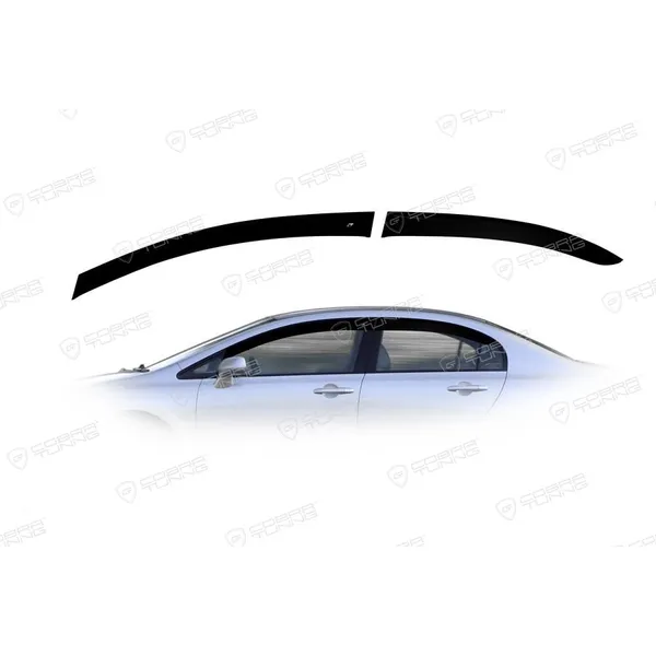 Дефлектора на окна Honda Civic VIII Sd 2006-2011/Ciimo Sd 2012EuroStandard деф.окон Cobra Tuning HE10506