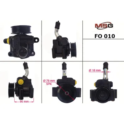 Насос гидроусилителя руля  FORD Fiesta 2001-2009,FORD Fusion 2001-2009 MSG FO 010
